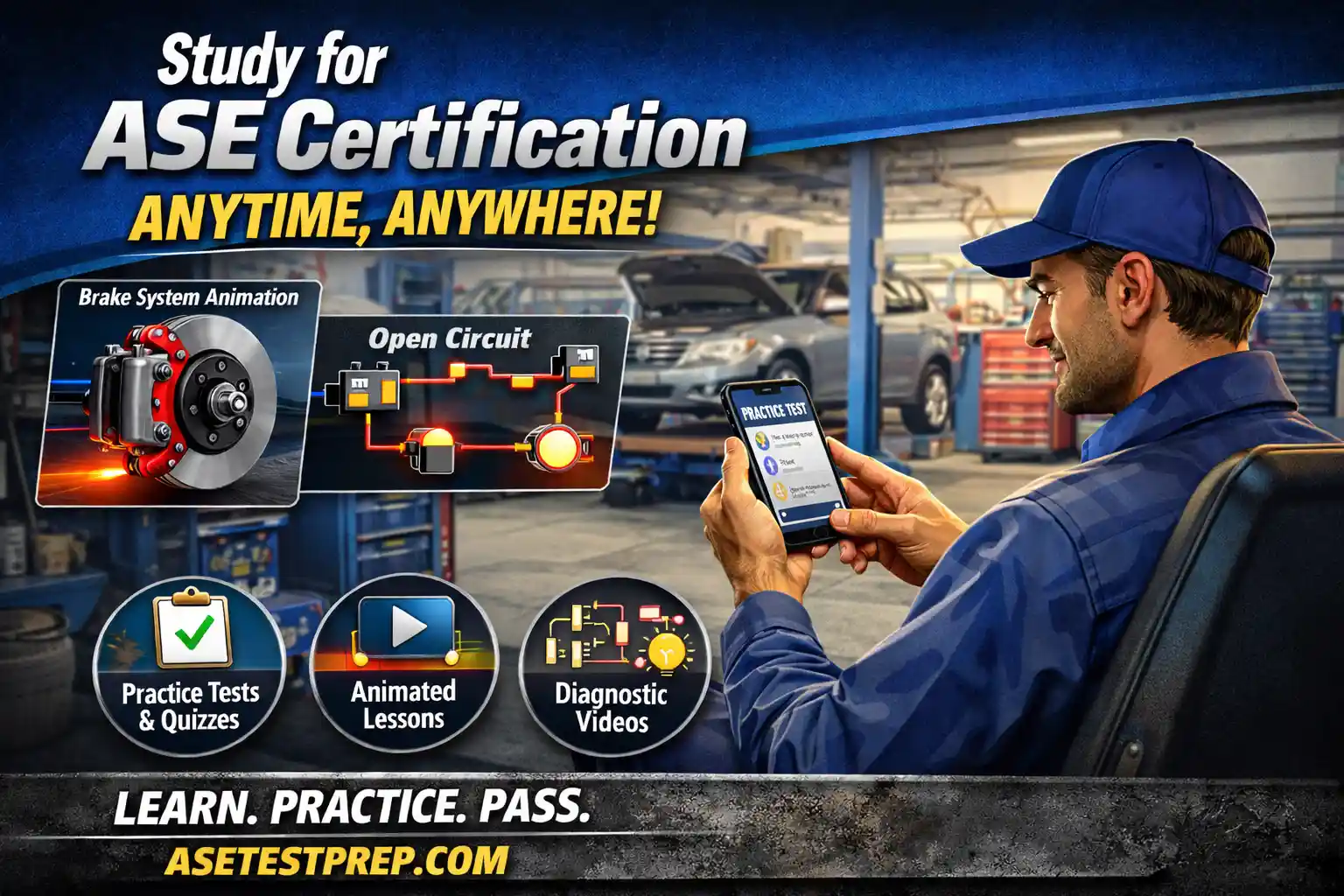 ASE Test Prep - Study anywhere, anytime