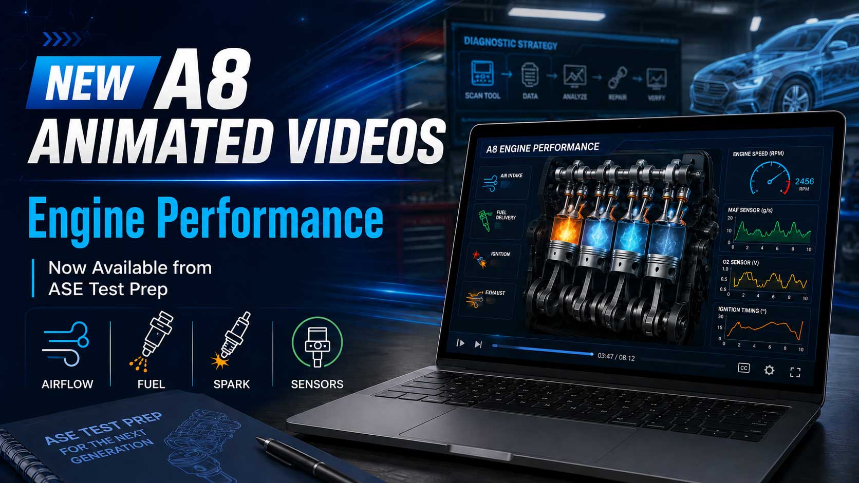 New A8 Engine Performance Animated Videos